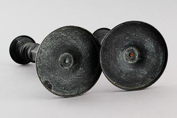 LJUSSTAKAR, 1 par, empire, brons, Frankrike, 1800-talets första hälft.