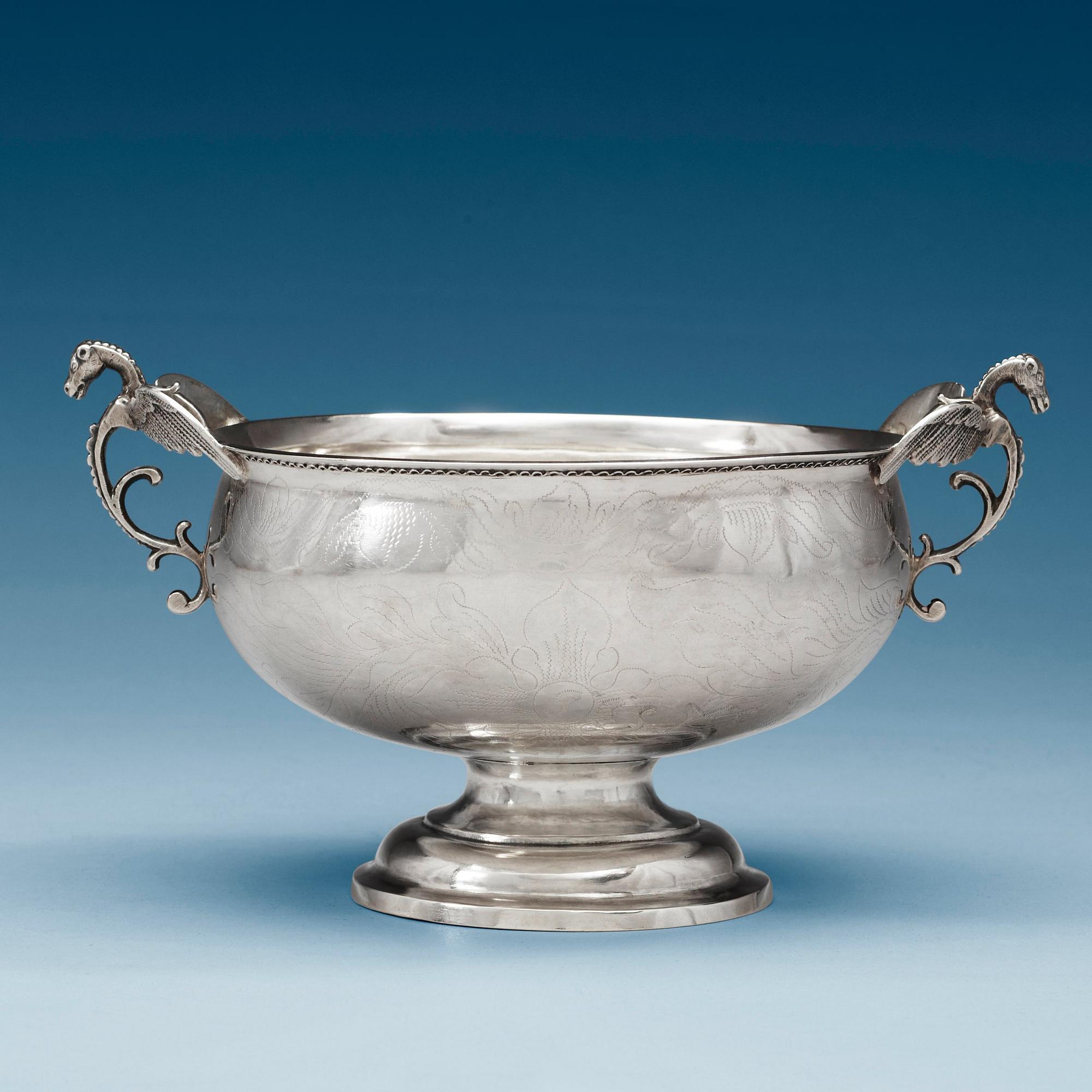 BRÄNNVINSSKÅL, av Christoffer Bauman, Hudiksvall 1769.