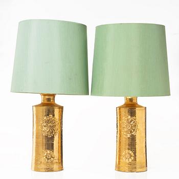 Table lamps, a pair, Bitossi for Bergboms, Italy, second half of the 20th century.