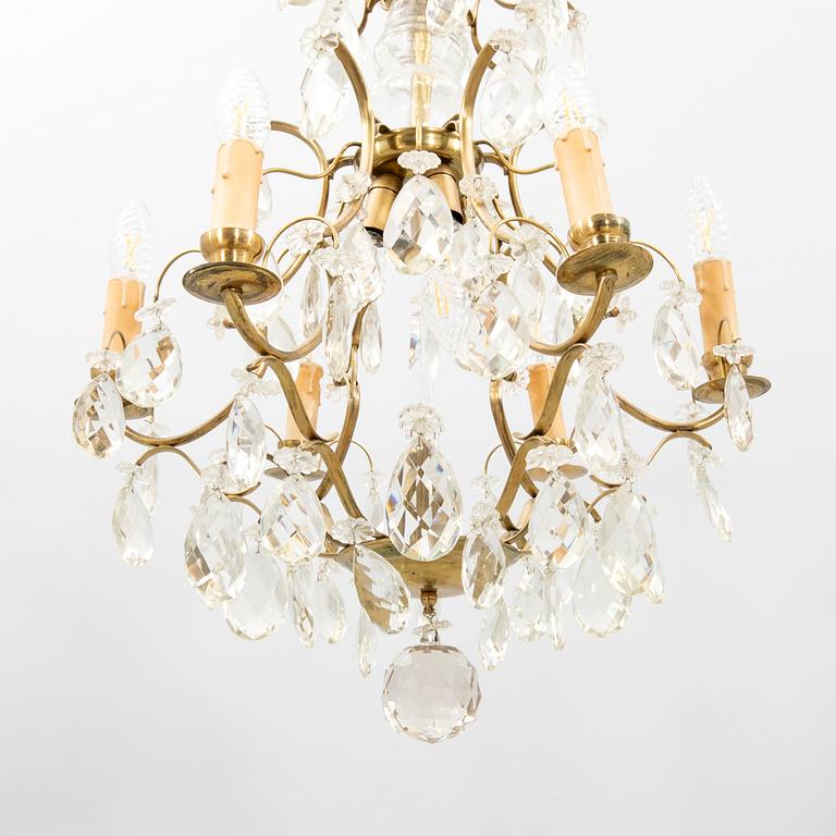 Chandelier in Baroque style, mid-20th century.