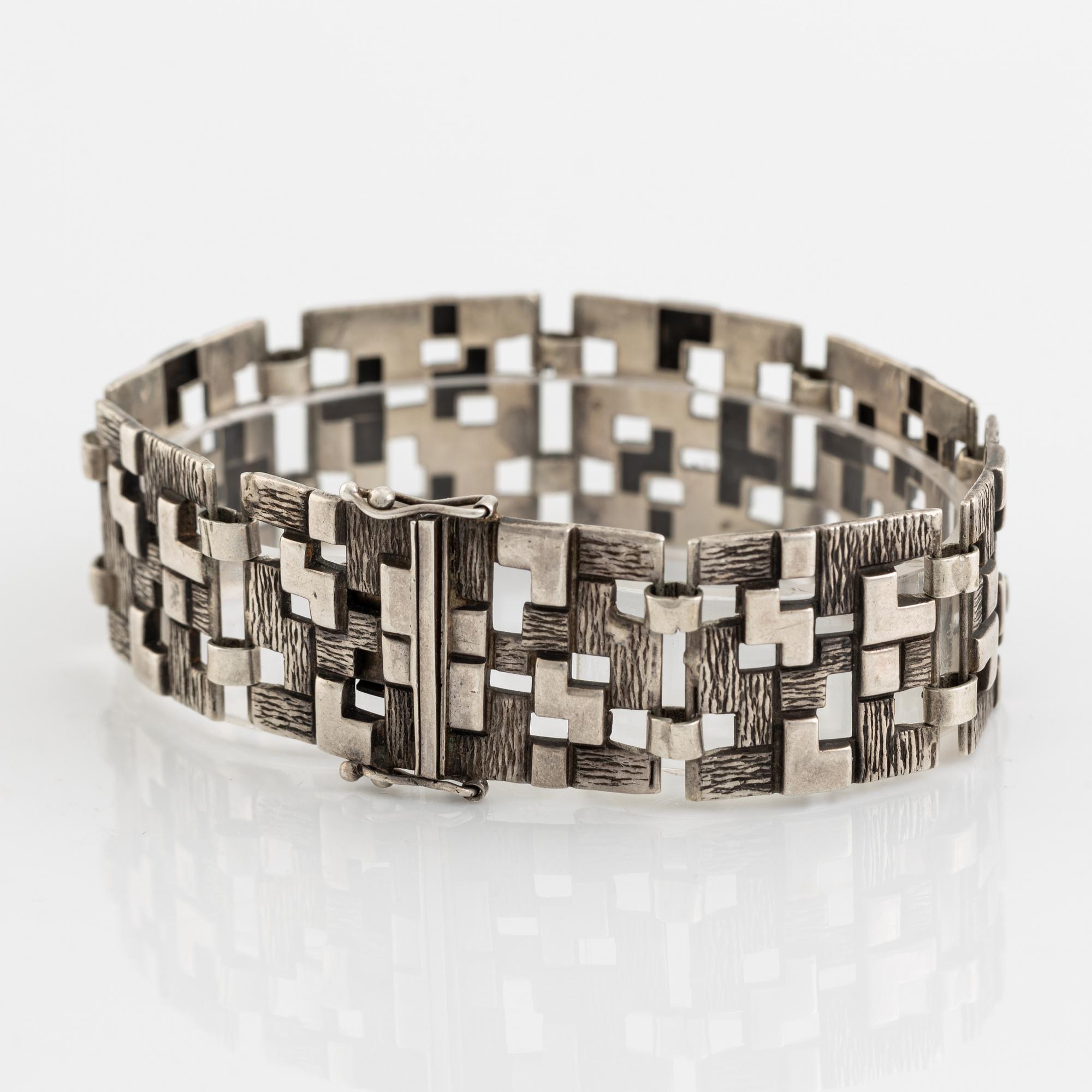 Armband, silver, troligen 1960-70-tal.
