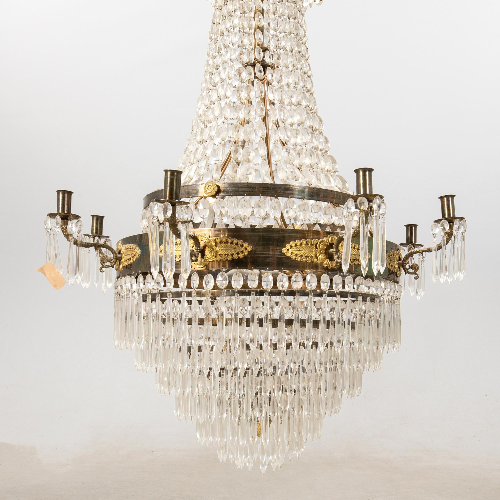Chandelier Empire style early 20th century.