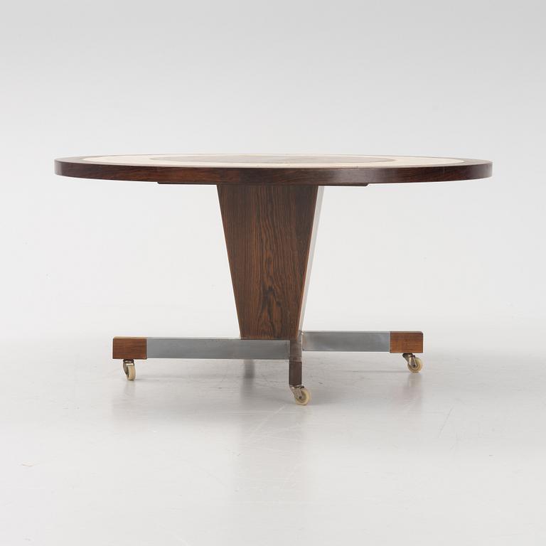 A rosewood veneered tile coffee table, 1960's/70's.