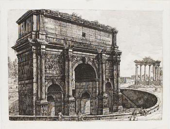 1114. Luigi Rossini, "Veduta dell' Arco di Settimio Severo".