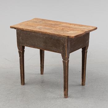 A Swedish painted table with a drawer, 19th century.