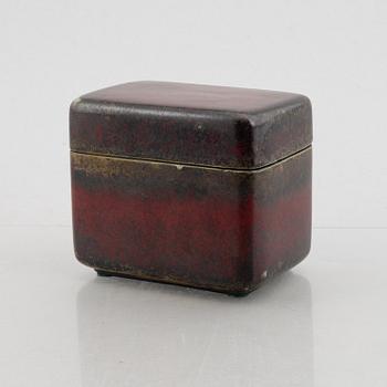 Hans Hedberg, an earthenware box with lid, Biot, France.