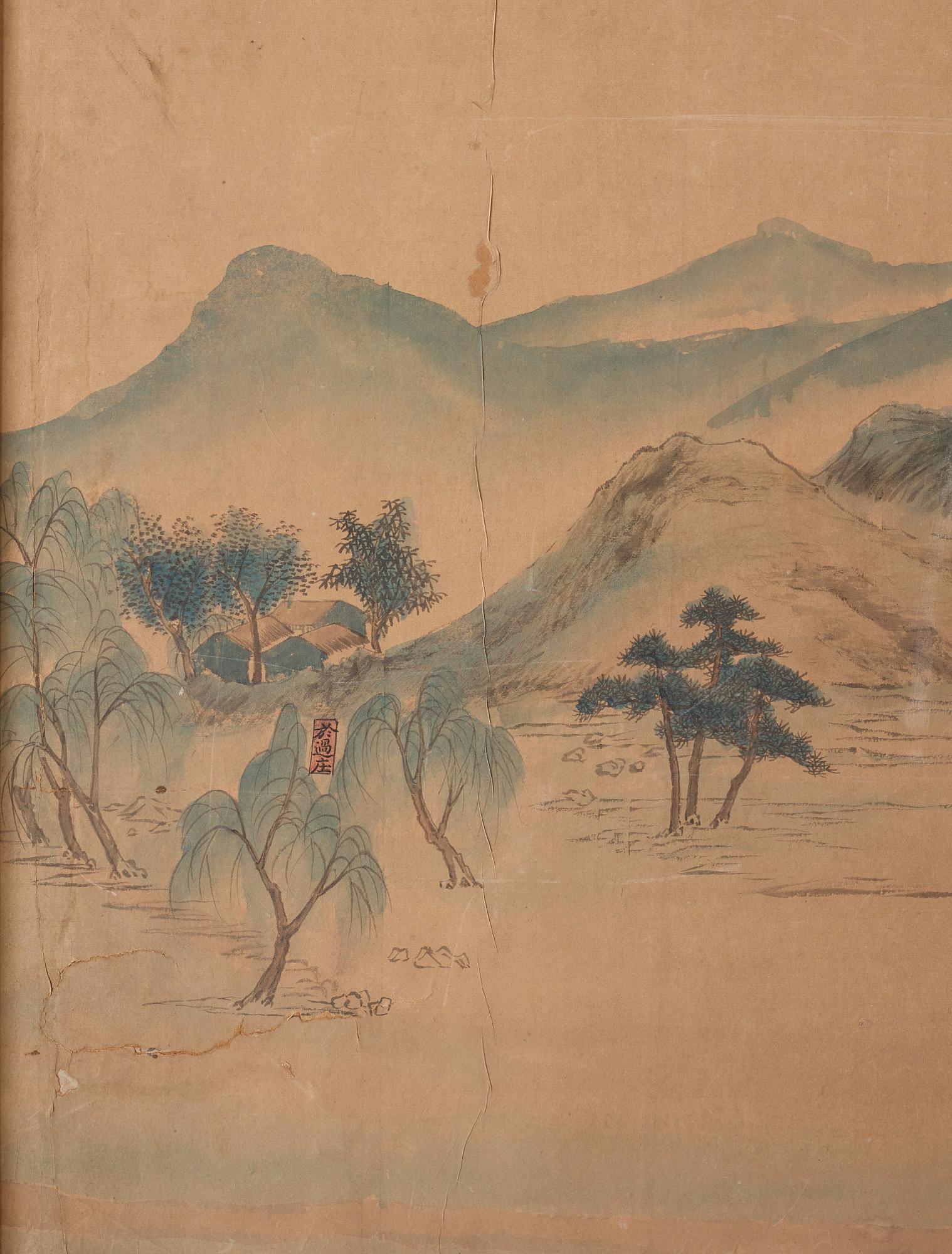 A long scroll painting by unknown Chinese artist, Qing dynasty/early 20th Century.