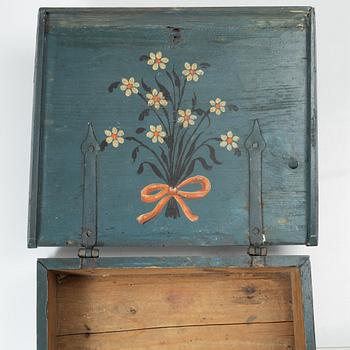 A 19th century wooden box, Sweden.