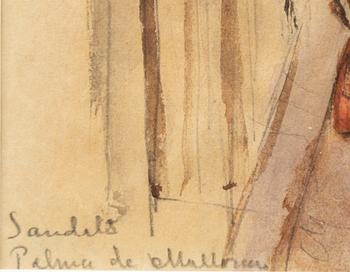 Gösta Sandels, Förstudie till Gata, Palma de Mallorca.