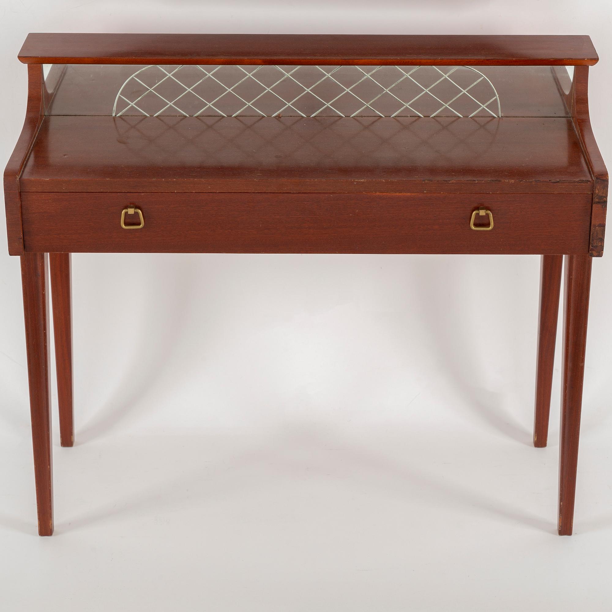 A mirror and table, Glas & Trä, Hovmantorp, 1950s.