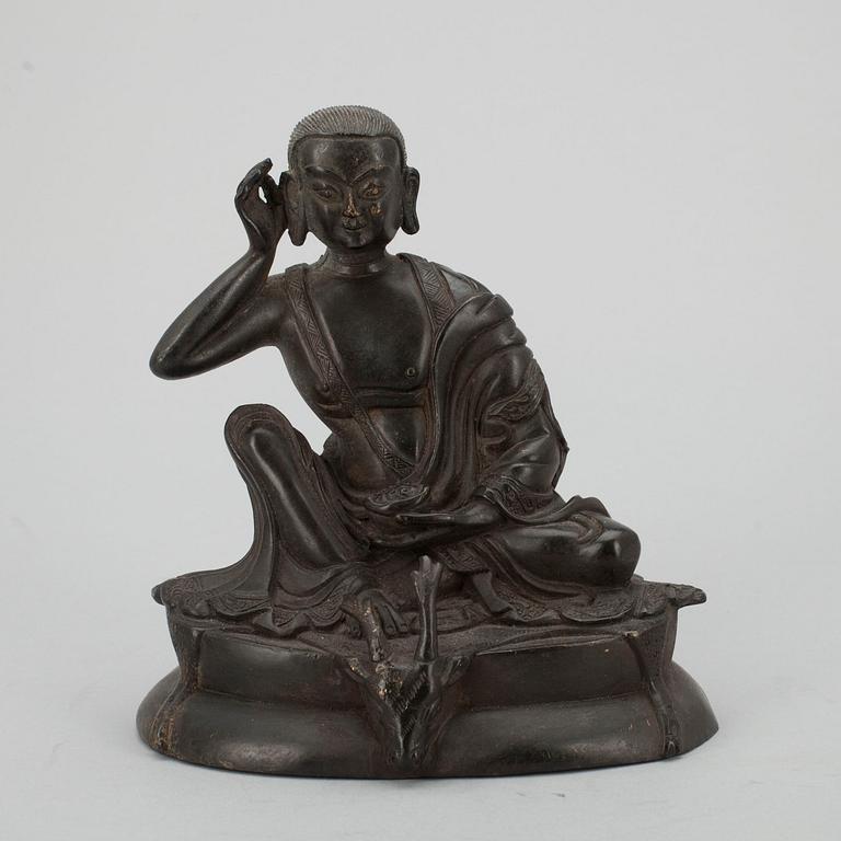 SKULPTUR, "Milarepa", Tibet, brons, 1900-talets slut.