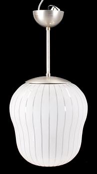 TAKLAMPA, glas, möjligen Orrefors, 1940-tal.