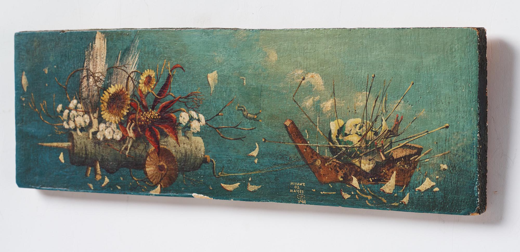 Milić of Mačva, oil on panel, signed and dated 1968.