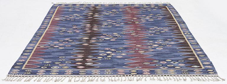 Barbro Nilsson, a carpet, "Snäckorna", tapestry weave, c 266 x 191 cm, signed AB MMF BN.