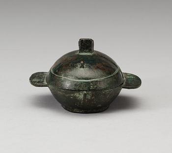 A ritual bronze drinking vessel, Han dynasty (206 BC - 220 AD).