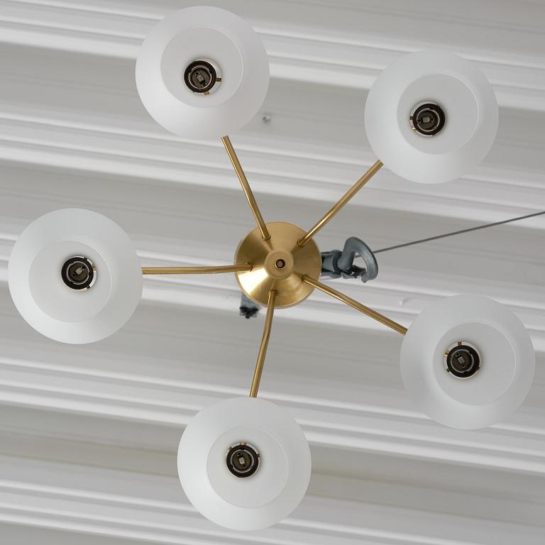 Hans Bergström, a ceiling lamp model 136/5, ateljé Lyktan, Åhus, 1940s.