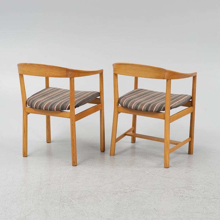 Carl-Axel Acking, a pair of oak 'Tokyo' chairs, Triva, Nordiska Kompaniet.