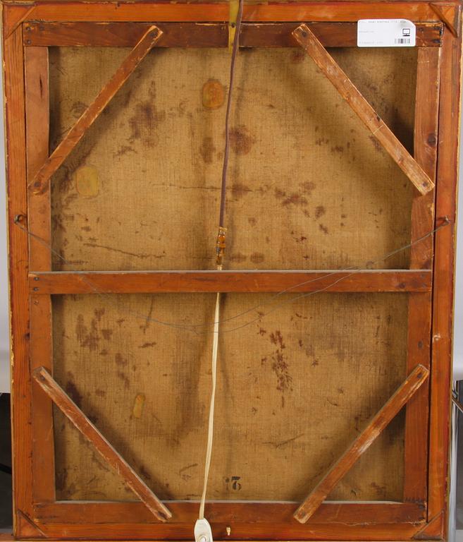 OKÄND KONSTNÄR. Olja på duk. Sign.