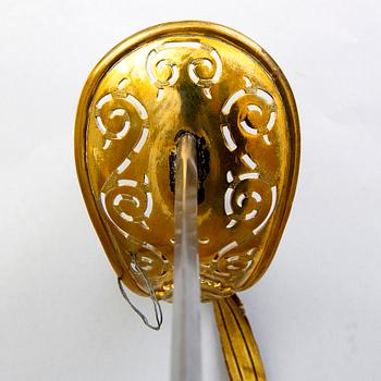 Sabel (pallasch) m/1893, för officer vid Kavalleriet. Lång modell.