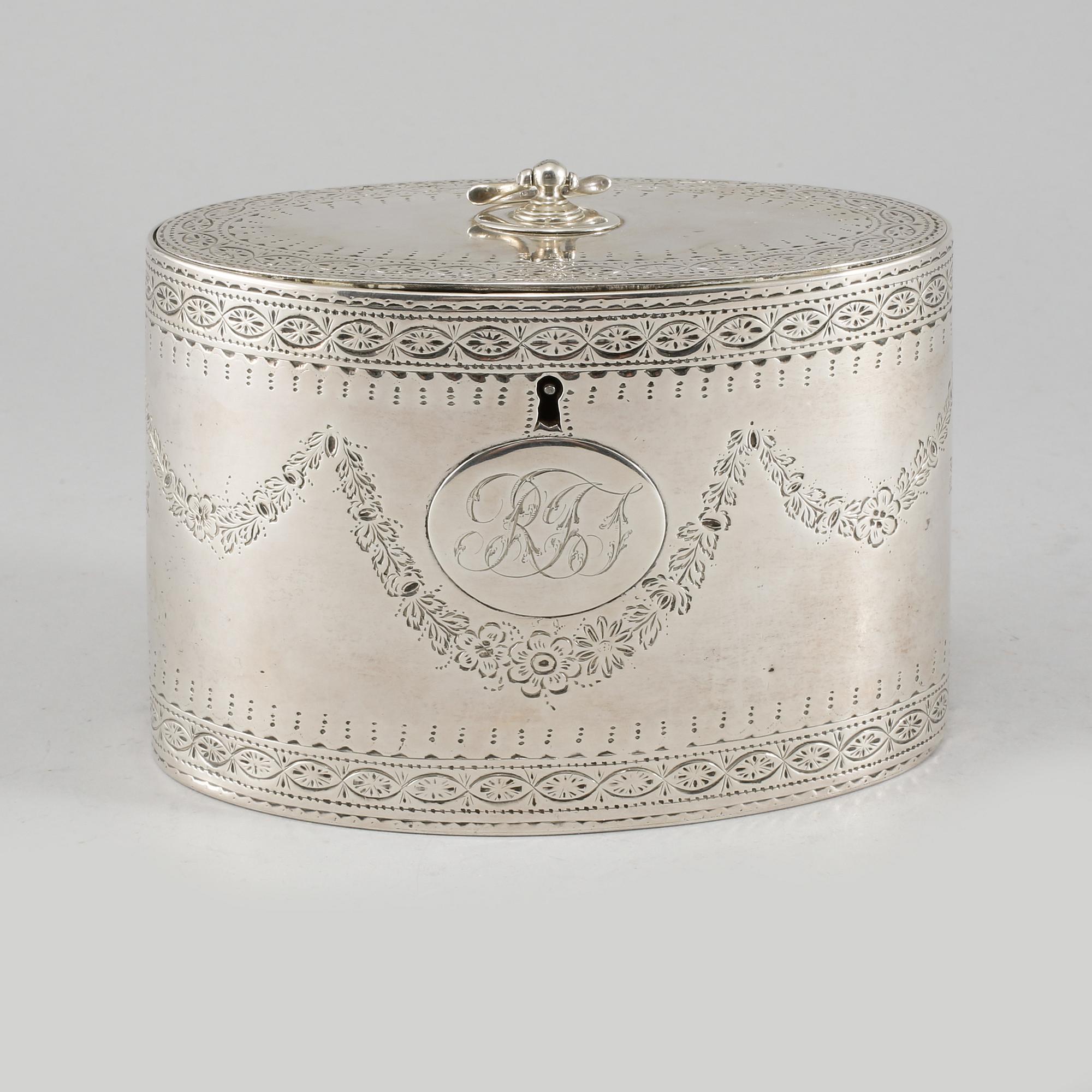 SOCKERSKRIN, silver, år 1822, London, vikt 364 gram.