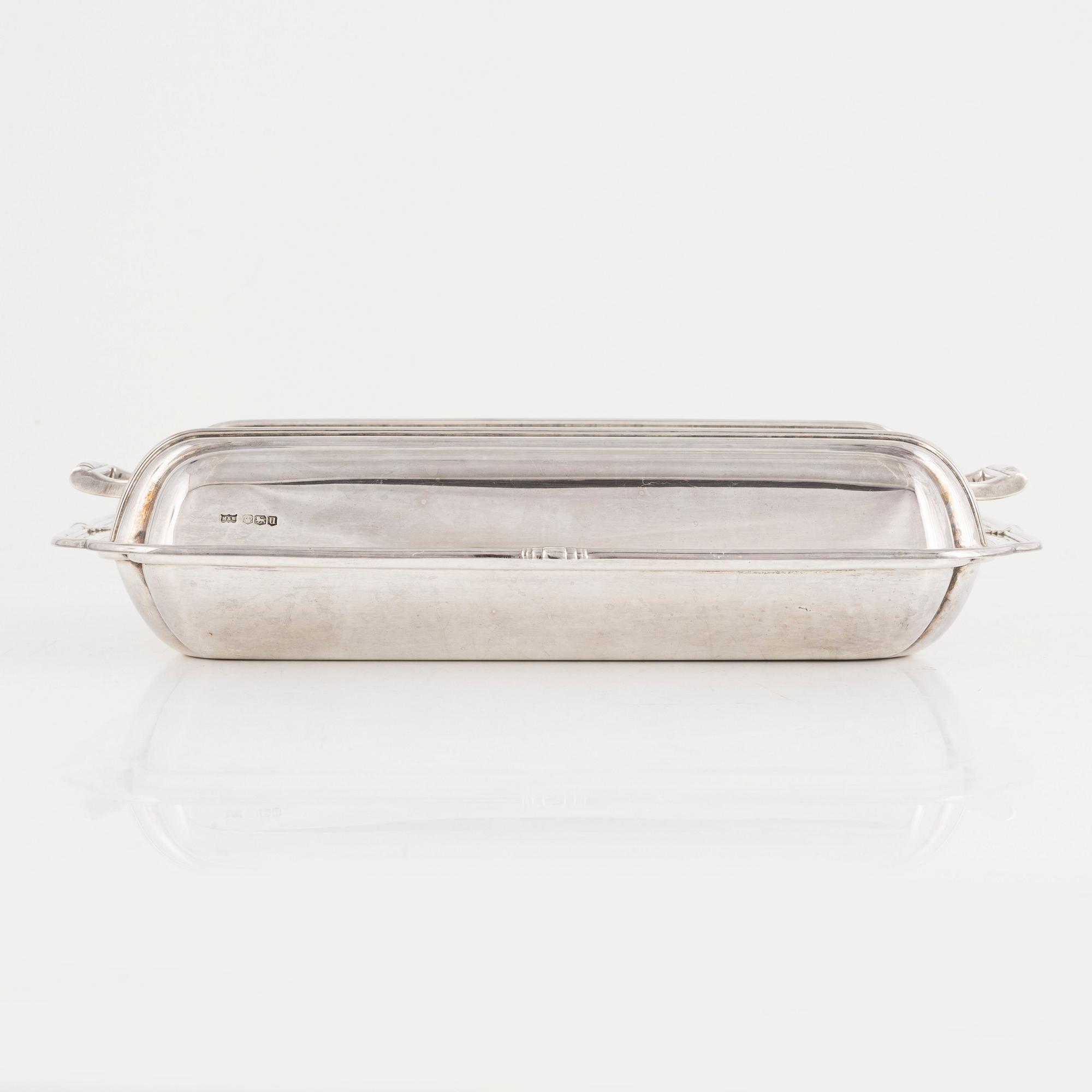 An English Silver Art Déco Entrée Dish, Mappin & Webb, Art Deco, Sheffield 1937.