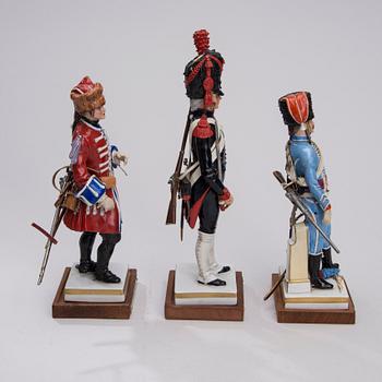 FIGURINER, 3 st, porslin, Les Collections Van Gerdinge, Frankrike, 1900-tal.