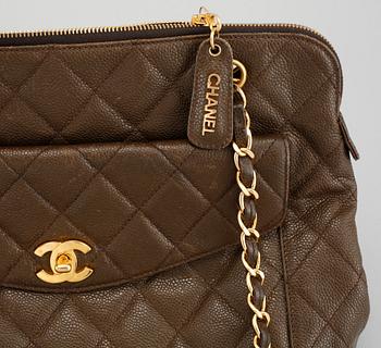 A Chanel Caviar leather handbag.