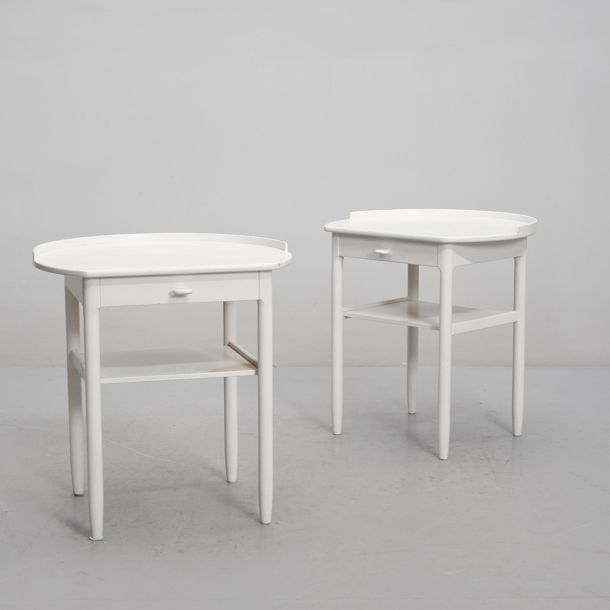 SÄNGBORD, ett par, Engström och Myrstrand, Bodafors, 1962.