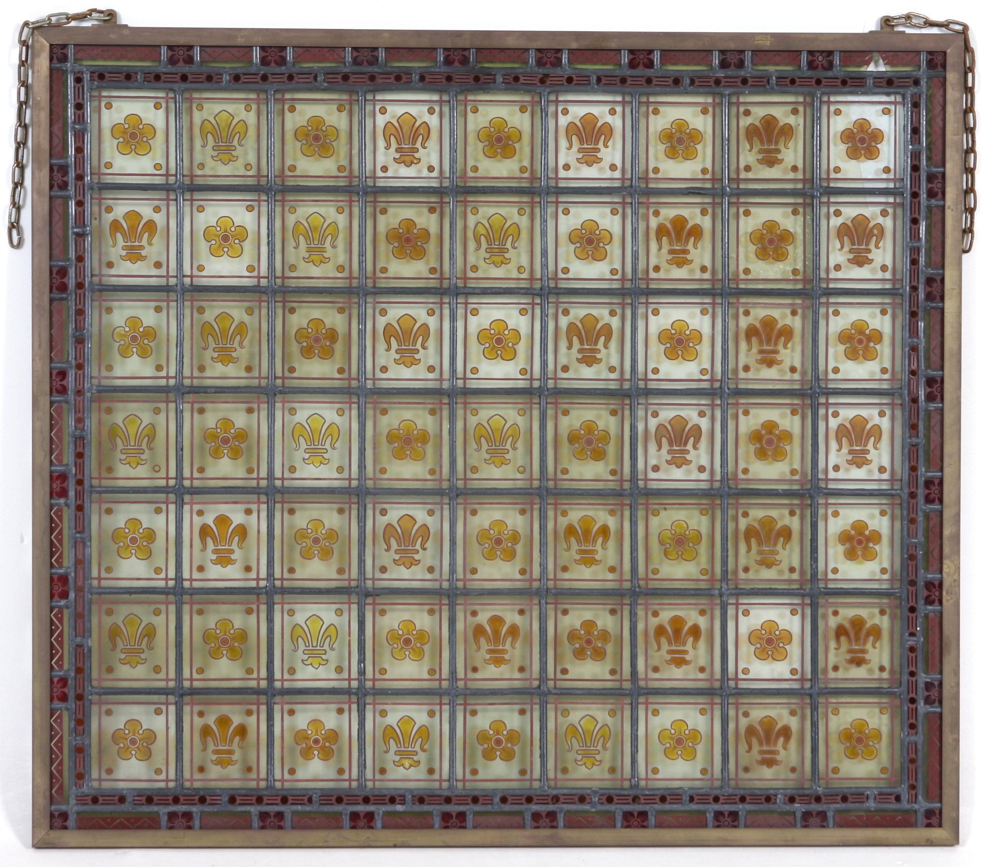 FÖNSTER, blyinfattat, 1800-tal.