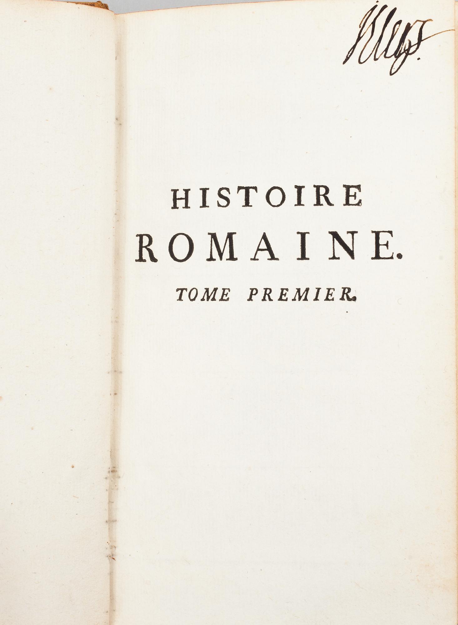 BOKVERK, 15vol.  "Histoire Romaine depuis la fondation de Rome jusqu`a la bataille d`Actium". Jacques Guerin, 1700-tal.