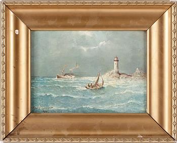 KNUT FÄGERSKÖLD, olja på duk, signerad och daterad -89.