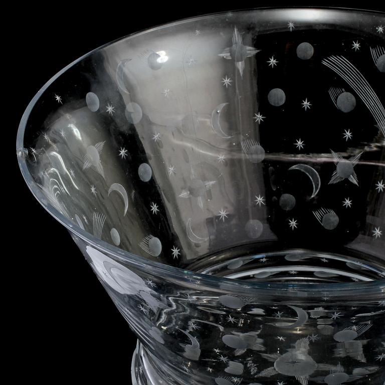 SKÅL, glas, Edward Hald, omkring 1900-talets mitt.