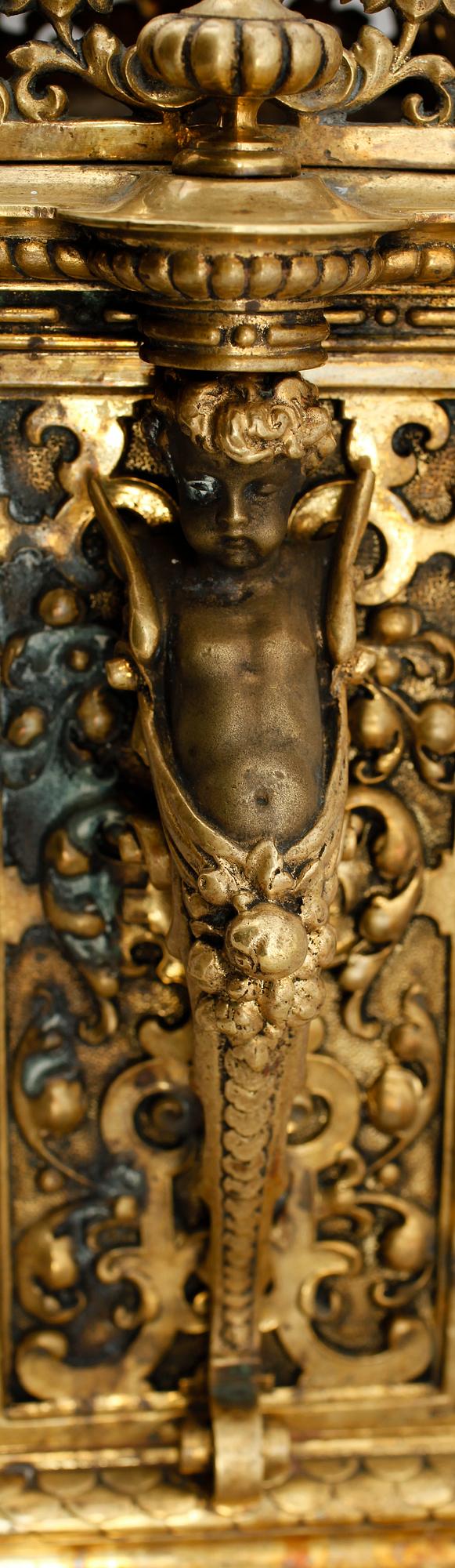 BORDSPENDYL, mässing, S Marti & Cie, Frankrike, sekelskiftet 1900.