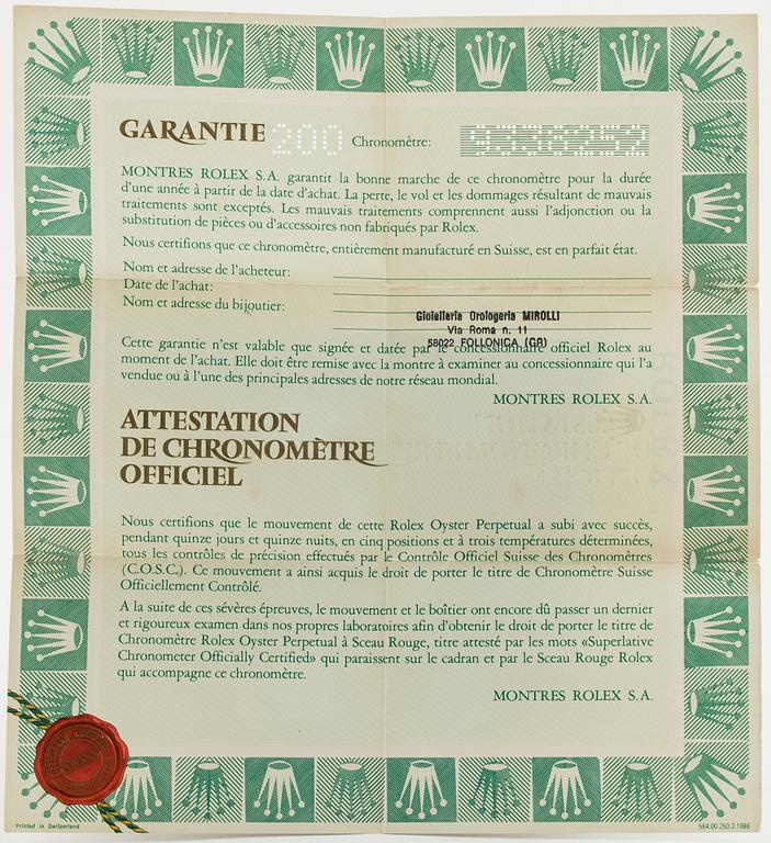 ROLEX, Oyster Perpetual, Day-Date (Swiss Made), Chronometer, wristwatch, 36 mm.