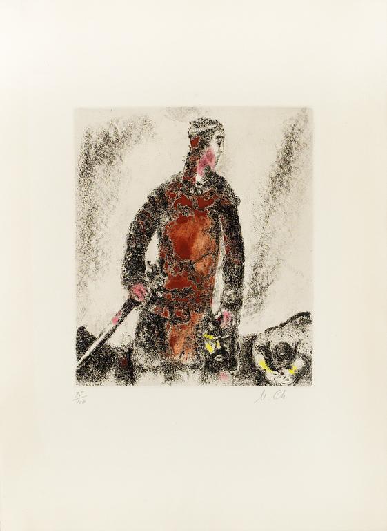 Marc Chagall, "David vainqueur de Goliath", ur: "La Bible".