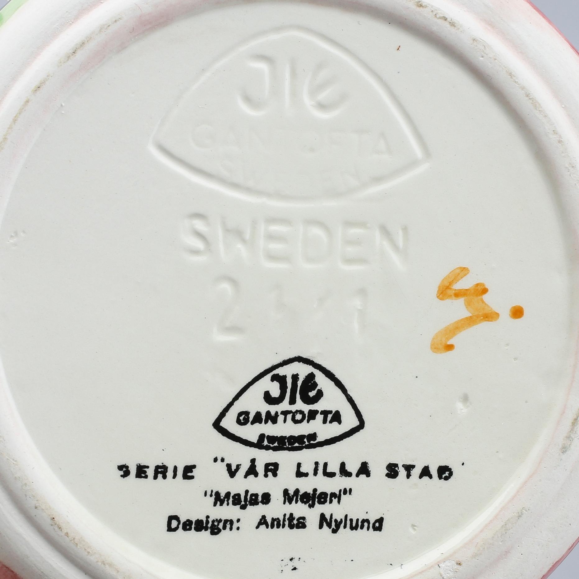 BURKAR, 6 st, porslin, Anita Nylund, Jie.
