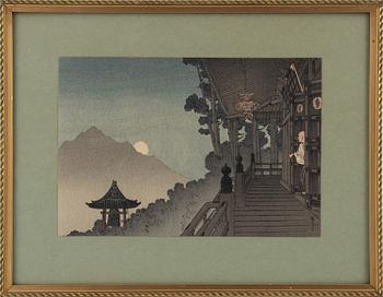 Shoda Koho, färgträsnitt, 3 st, Japan, 1900-tal.