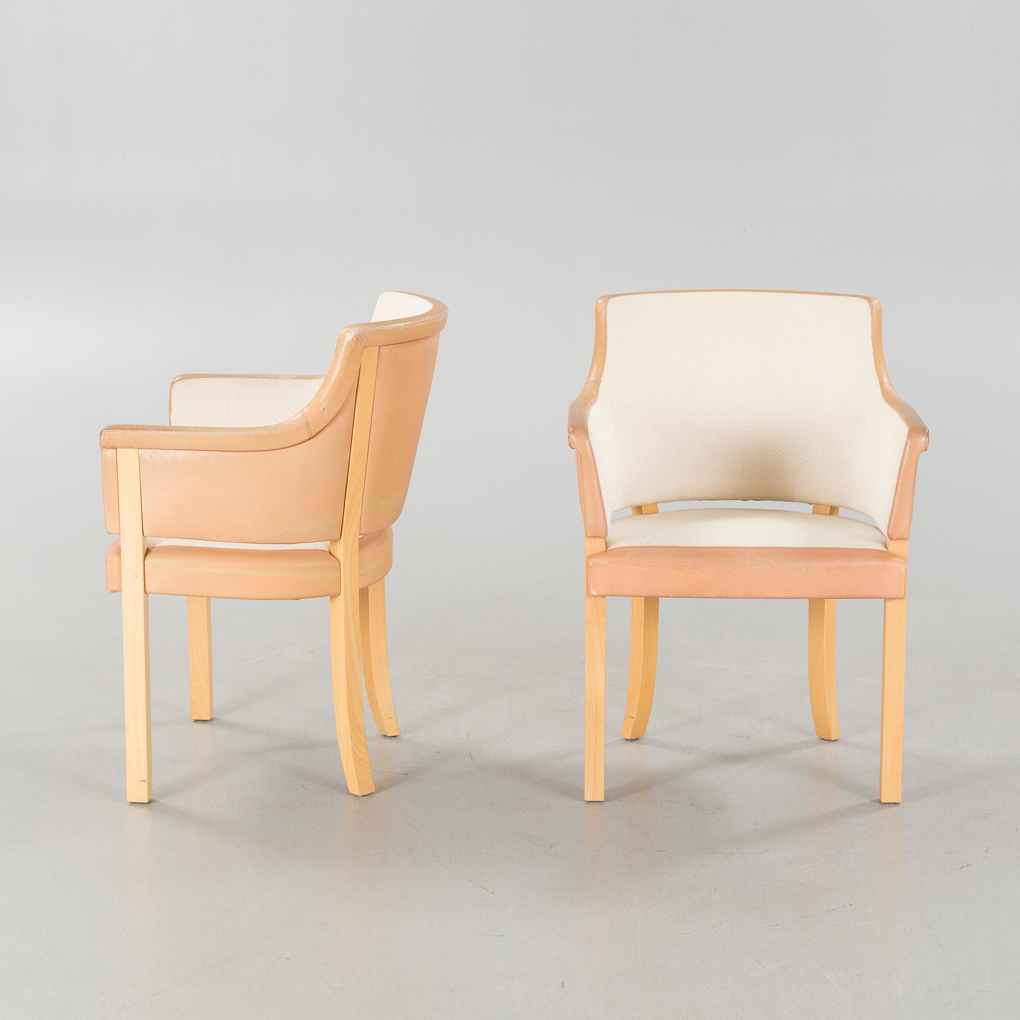 Four "Riksdagen" chairs, designed by Åke Axelsson for Gärsnäs, late 20th cenutry.