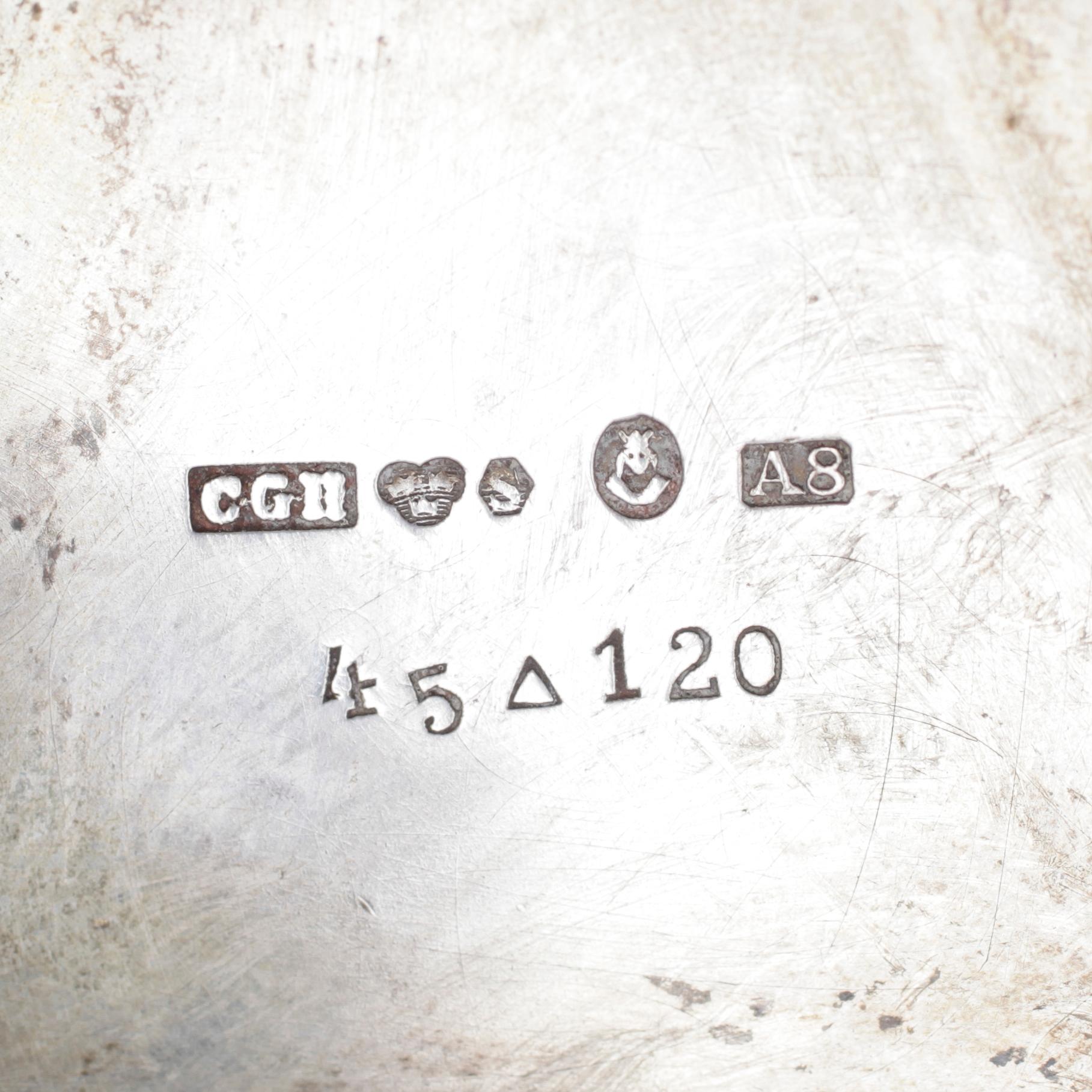 BÄGARE, 2 st, silver, GAB och CG Hallberg, Stockholm 1927/1939. Vikt ca 230 gram.