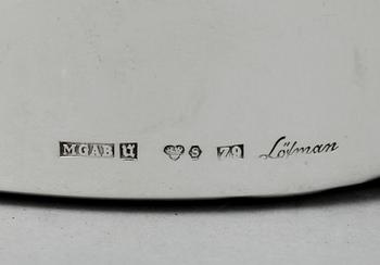 LJUSSTAKAR, ett par, silver, Eric Löfman, MGAB, Uppsala, 1974.