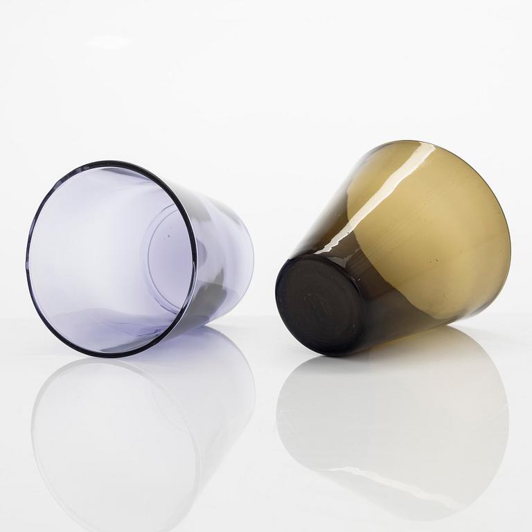 Kaj Franck, a set of 14 1960/70s model 2744 'Kimara' drinking glasses, Nuutajärvi Notsjö.