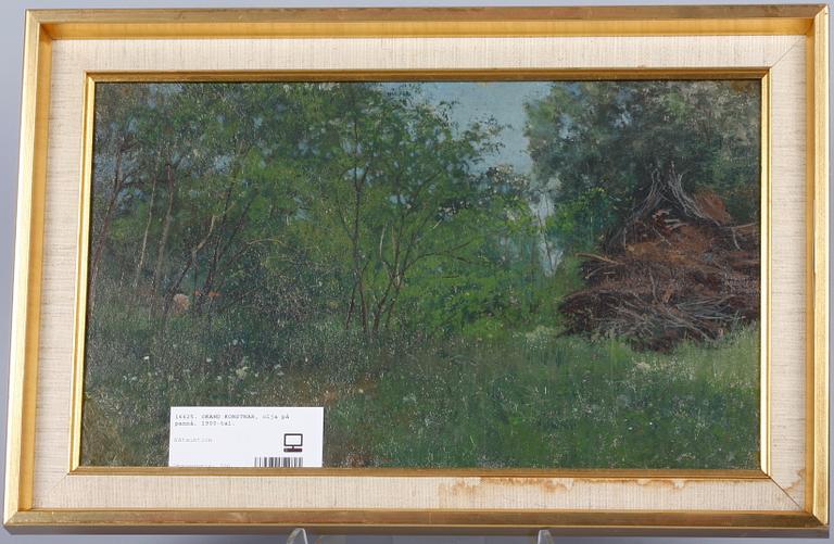 OKÄND KONSTNÄR, olja på pannå, 1900-tal.