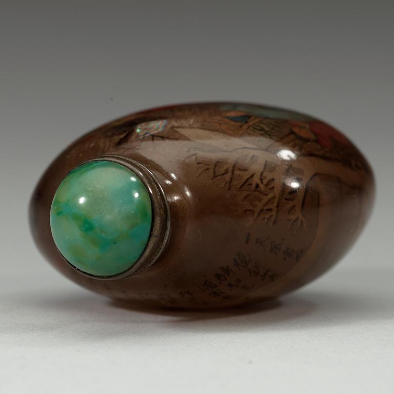 An inside-painted glass snuff bottle, signed Ye Zhongsan, and dated renzi (1912).