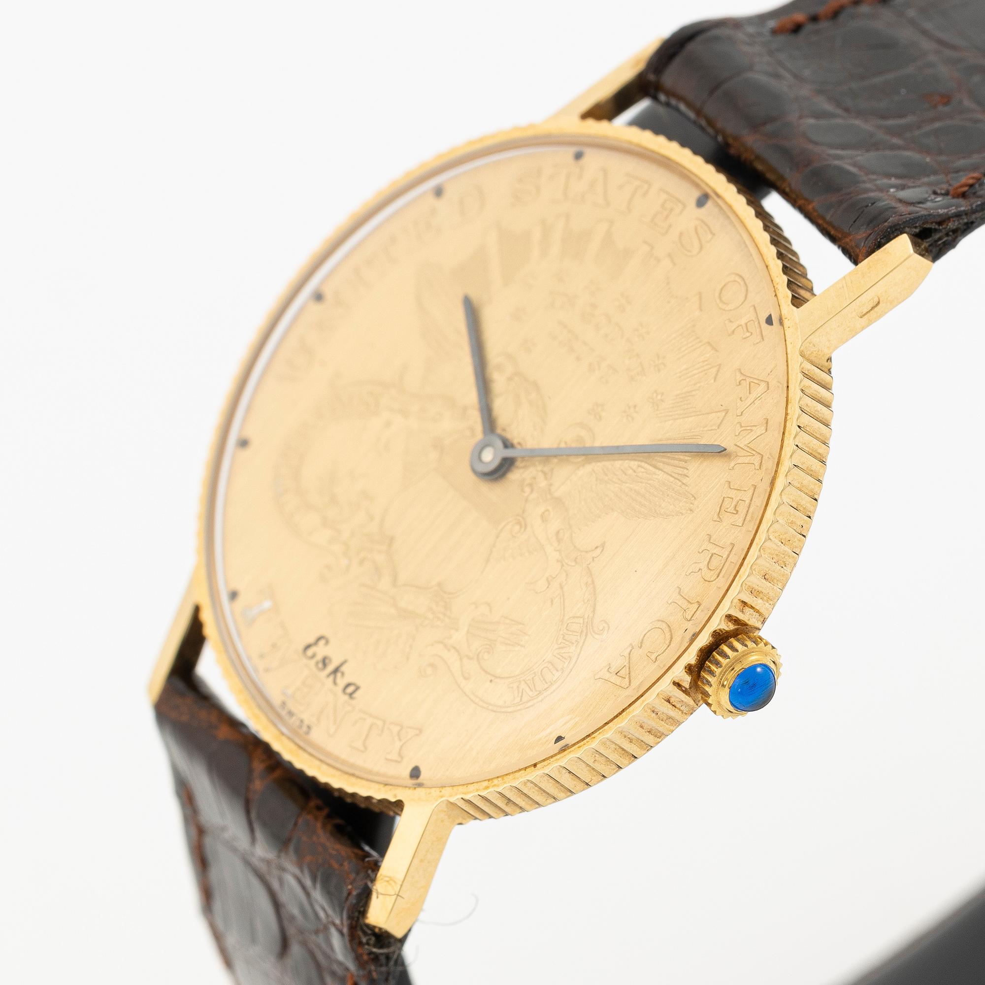 Eska Coin Watch “Twenty Dollars”, wristwatch, 33 mm.
