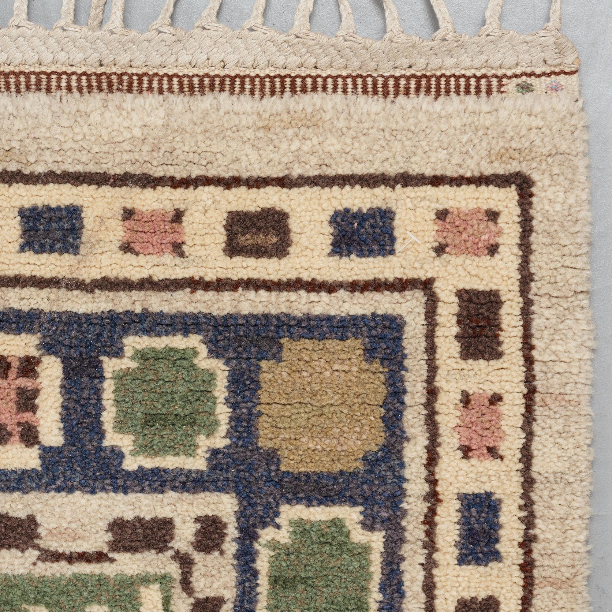 Märta Måås-Fjetterström, A carpet, "Hästhagen", knotted pile, ca 329,5-331,5 x 222,5-224 cm, signed AB MMF.