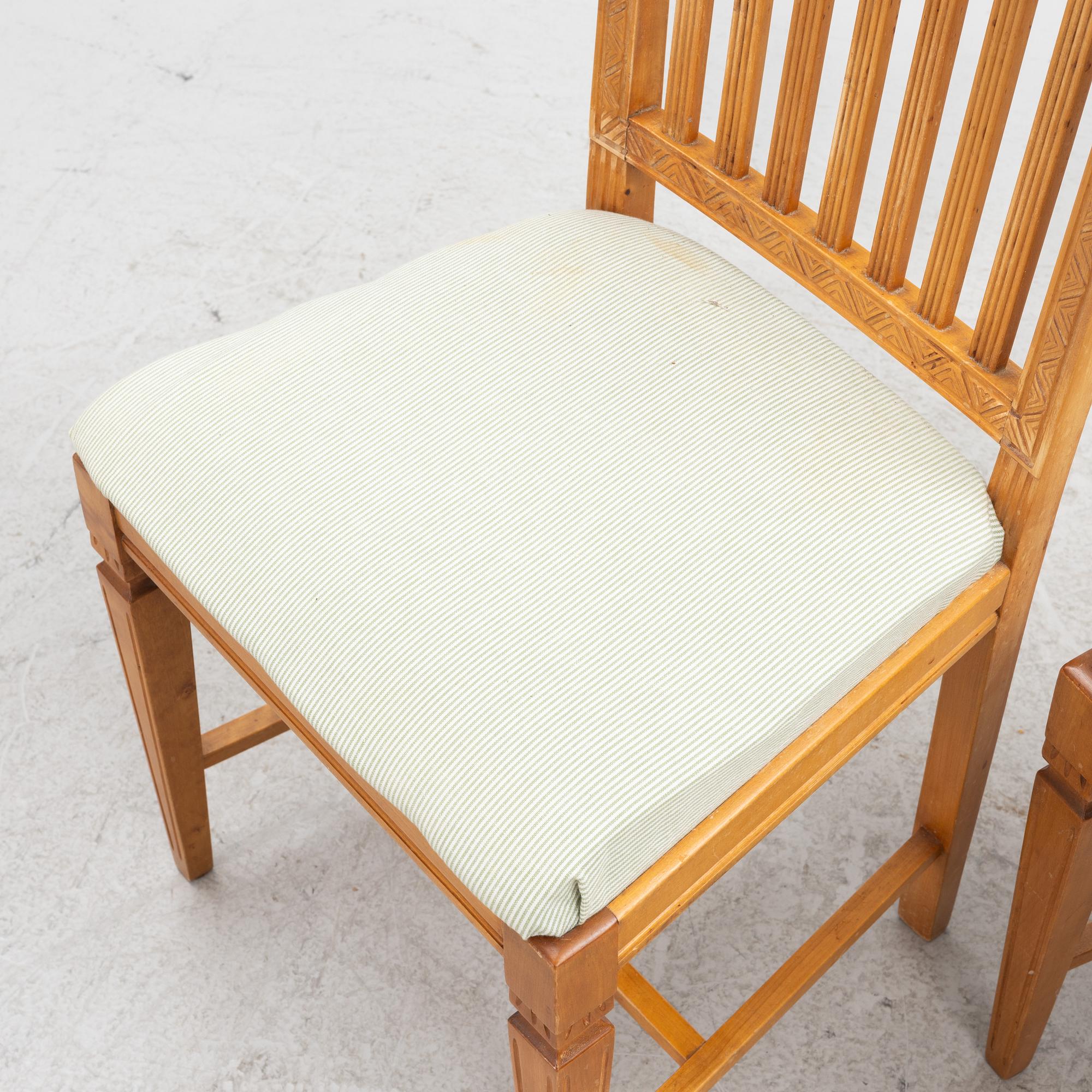 Dining set, 7 pieces, Gustavian style, including Taserud, Arvika, mid-20th Century.