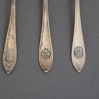 TESKEDAR, 41 stycken, silver, Sverige och Norge, 1900-tal.