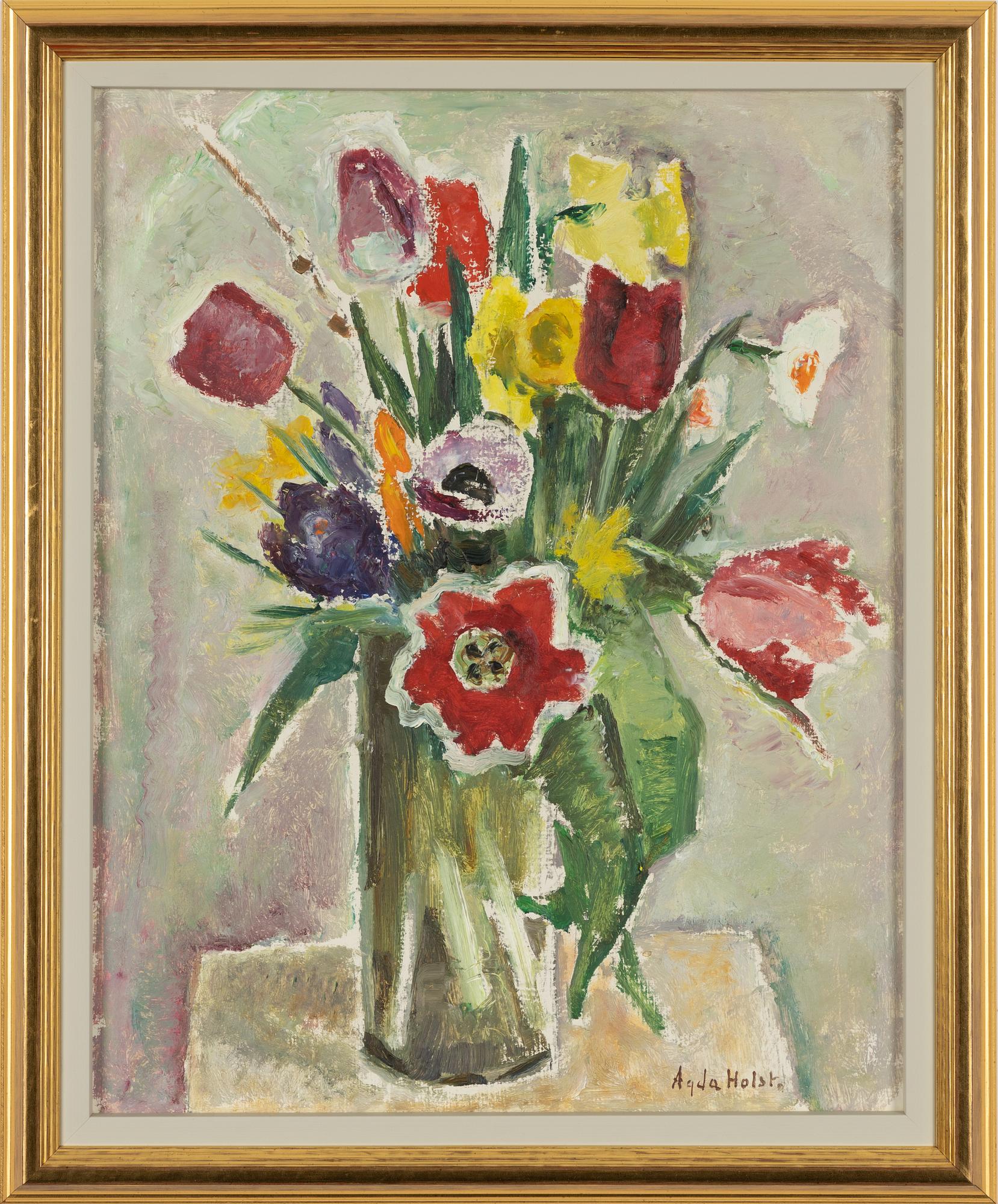 Agda Holst, Blomstervas med färgprakt.