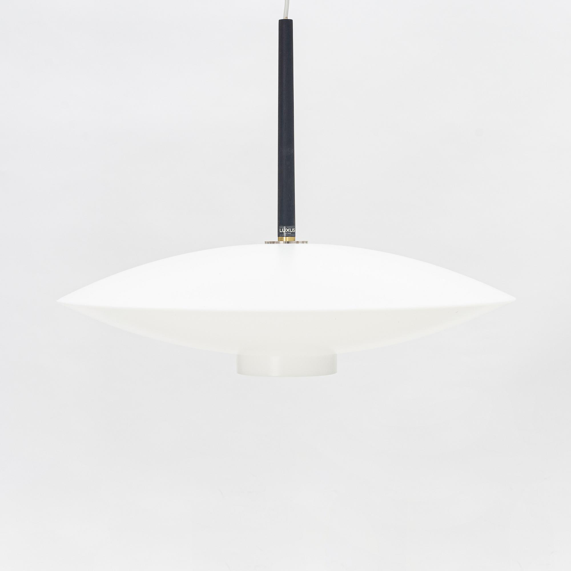 Uno & Östen Kristiansson, a 'Discus' ceiling light, Luxus, Vittsjö, 1960's.