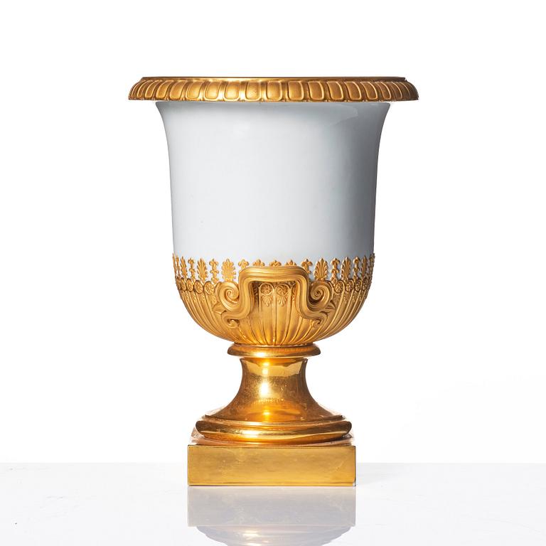 A Royal Copenhagen Empire style urn, early 20th Century.